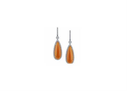 Rhodium Plated | Gemstone Earrings